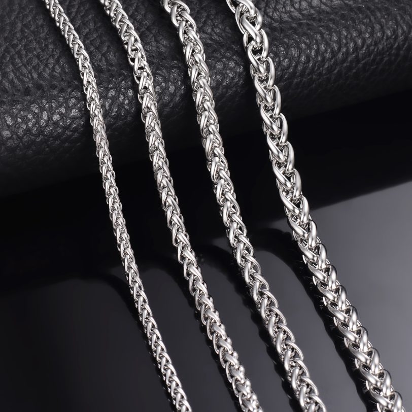 1 piece Width 2.5mm/3mm/4mm/5mm/6mm Keel Link Chain Necklace For Men Women Stainless Steel Chain Necklace