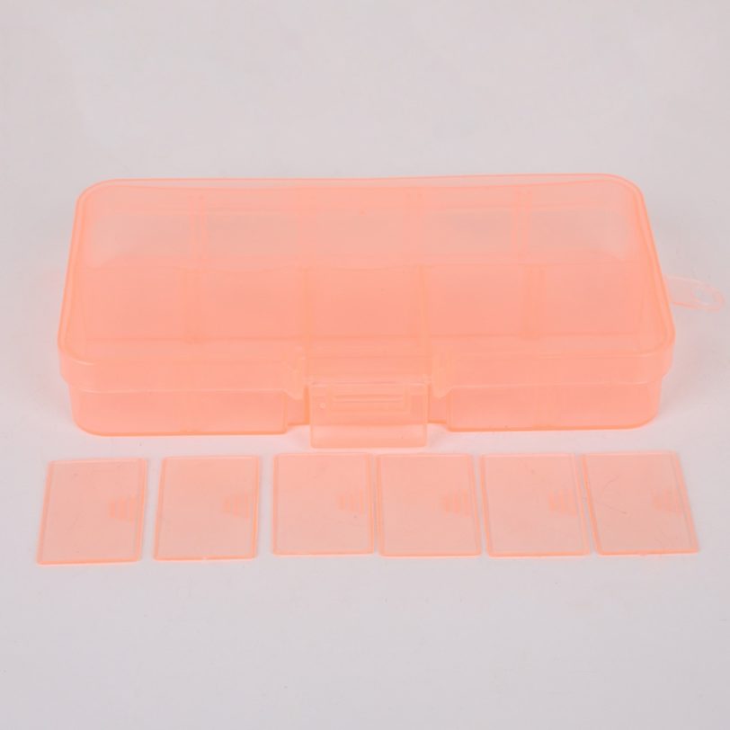 10 Slots Plastic Storage Jewelry Box Compartment Adjustable Container for Beads Earring Box for Jewelry Rectangle Box Case - Image 5