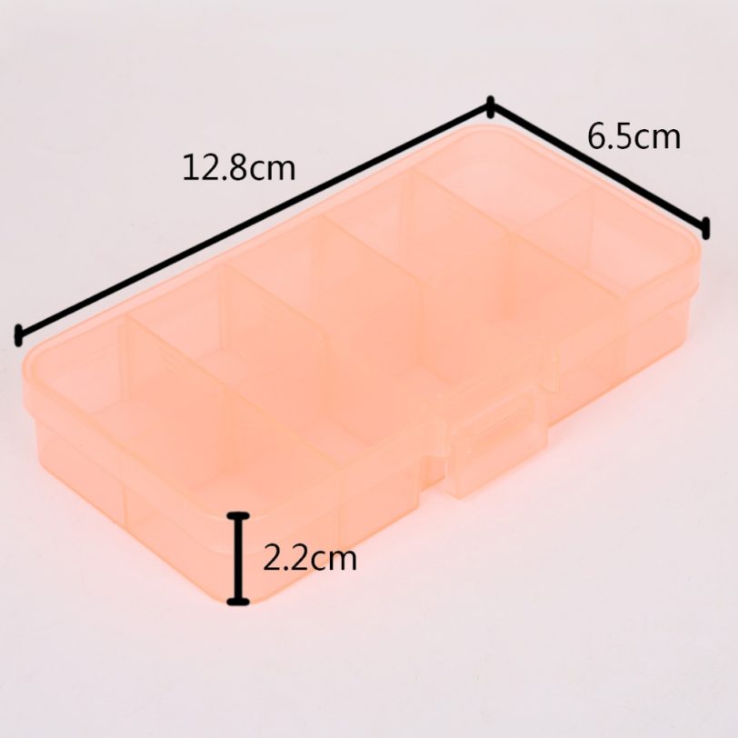 10 Slots Plastic Storage Jewelry Box Compartment Adjustable Container for Beads Earring Box for Jewelry Rectangle Box Case - Image 6