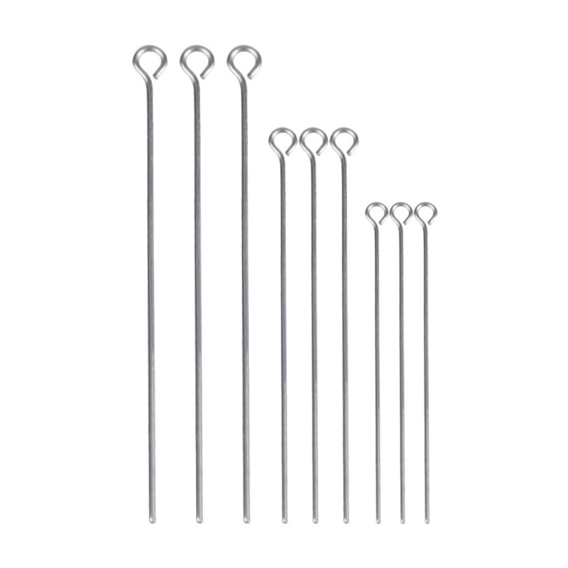 100Pcs/Lot Stainless Steel Headpin Diy Jewelry Accessories Earrings Beading Eye Pins Flat Head Pins For Jewelry Making Supplies - Image 3