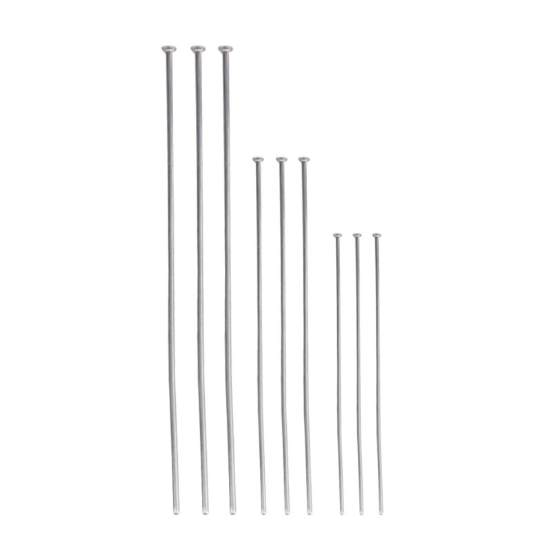 100Pcs/Lot Stainless Steel Headpin Diy Jewelry Accessories Earrings Beading Eye Pins Flat Head Pins For Jewelry Making Supplies - Image 2