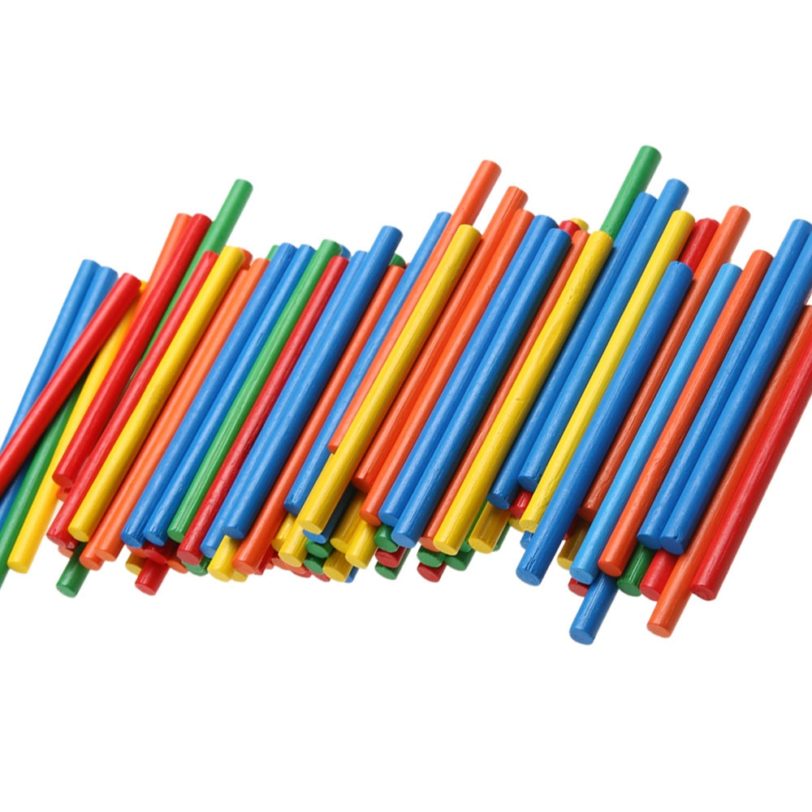 100pcs Colorful Bamboo Counting Sticks Mathematics Teaching Aids Counting Rod Kids Preschool Math Learning Toys for Children ZXH - Image 2