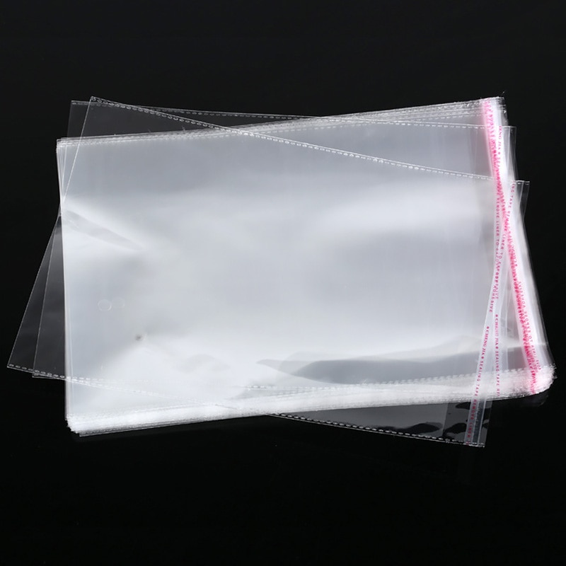 100pcs Transparent Plastic Bags Sealing Transparent Bags Jewelry Candy Packing Pouches Gift Cookie Packaging Self Adhesive 1