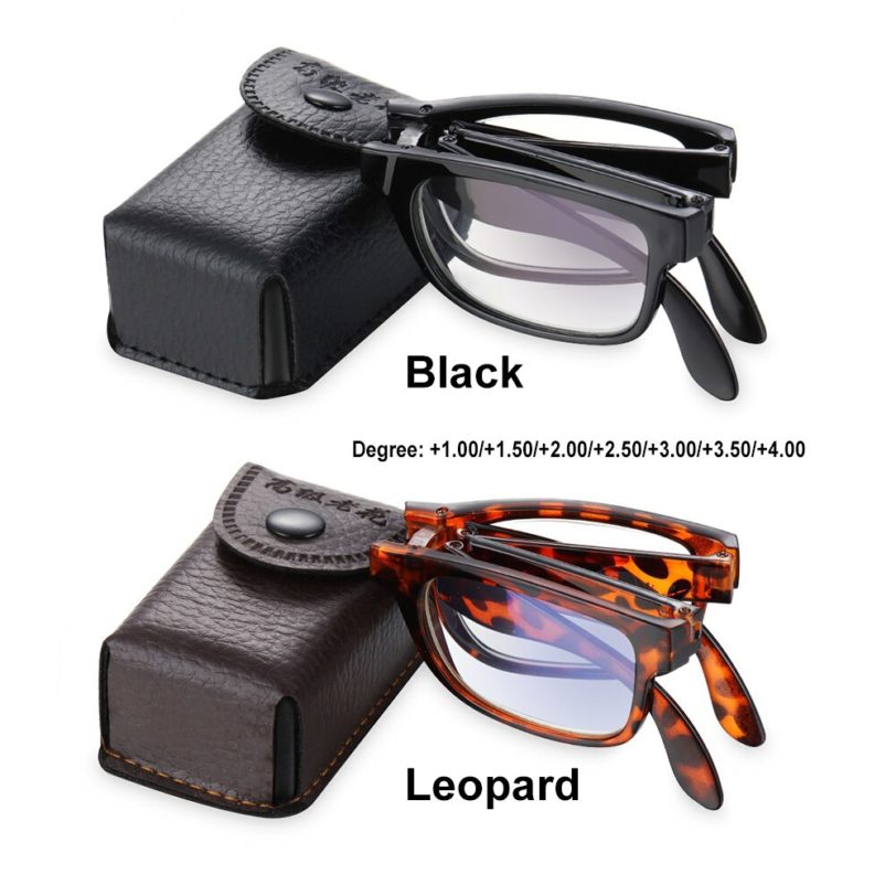 1PC Fashion Folding Reading Glasses With Case Men Women Portable Small Frame Presbyopia Eyeglasses Vision Care 1.0~ 4.0 - Image 5