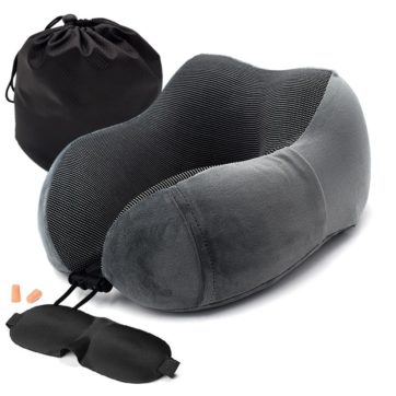 1PC U Shaped Memory Foam Neck Pillows Soft Slow Rebound Space Travel Pillow Solid Neck Cervical