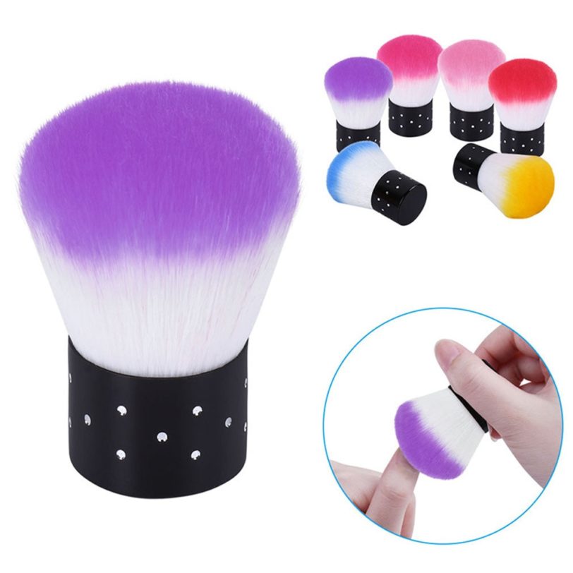 1pc Nail Brush Tools File Nail Art Care Manicure Pedicure Soft Remove Dust Small Angle Cleaner Acrylic&UV Powder Remover Brush