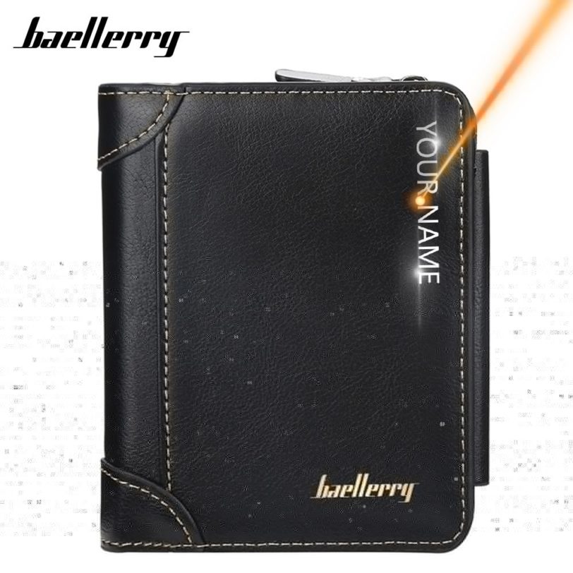 2020 New Leather Men Wallets High Quality Zipper Short Desigh Card Holder Male Purse Vintage Coin Holder Men Wallets - Image 2