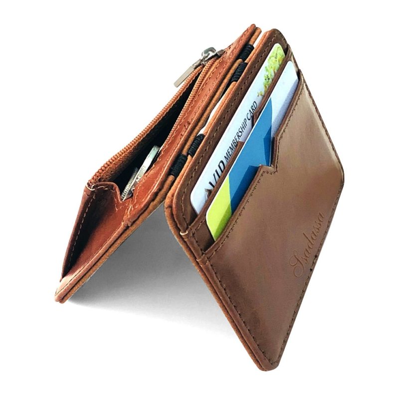 2021 New Fashion Man Small Leather Magic Wallet With Coin Pocket Men's Mini Purse Money Bag Credit Card Holder Clip For Cash - Image 3