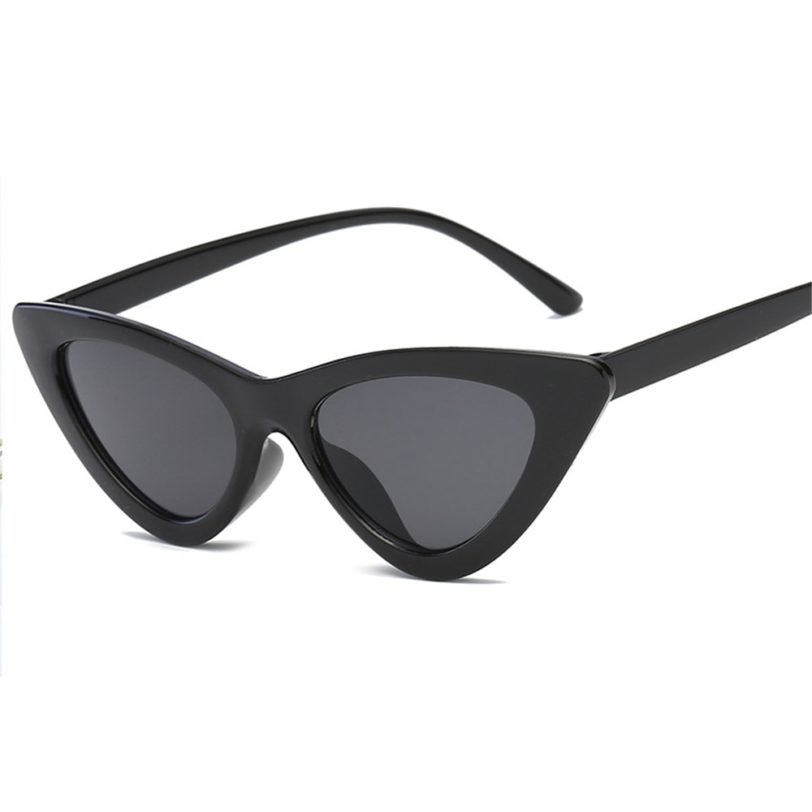 2021 fashion sunglasses woman brand Designer vintage retro triangular cat eye glasses oculos De Sol Transparent 1