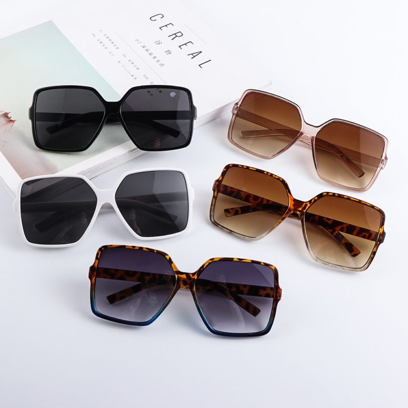 2021 new brand sunglasses Square glasses Personalized cat eyes Colorful sunglasses trend versatile sunglasses uv400 curtain - Image 2