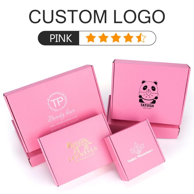 20pcs / Gift Box White Black Pink corrugated paper packaging carton storage display carton support custom size and printing logo - Image 6