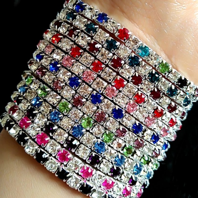 20pcs TOP MIX Elastic Crystal CZ Bracelets Children Friendship Party Gift Girls Charm Zircon Wristbands Birthday Bag Fillers - Image 2