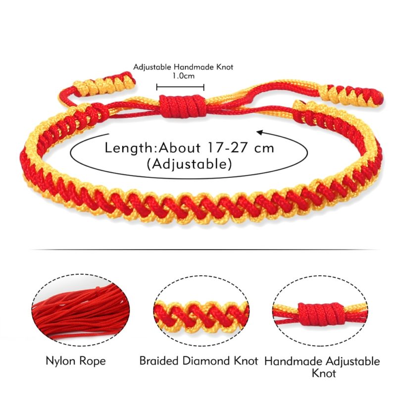 2pcs Tibetan Buddhist Bracelets Multicolor Rope Chain Braided Lucky Thread Handmade Knot Bracelet & Bangle for Women Men Jewelry - Image 6