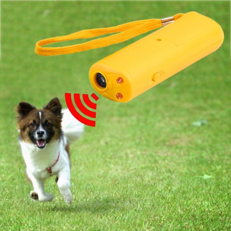 3 in 1 Dog Anti Barking Device Ultrasonic Dog Repeller Stop Bark Control Training Supplies With LED Flashlight