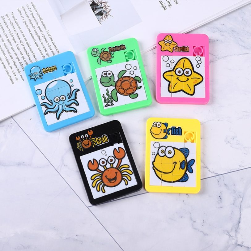 3D Slide Puzzle Alphabet Early Educational Developing Toy for Children Jigsaw Digital Number 1-16 Animal Cartoon Game Kids Toys - Image 2