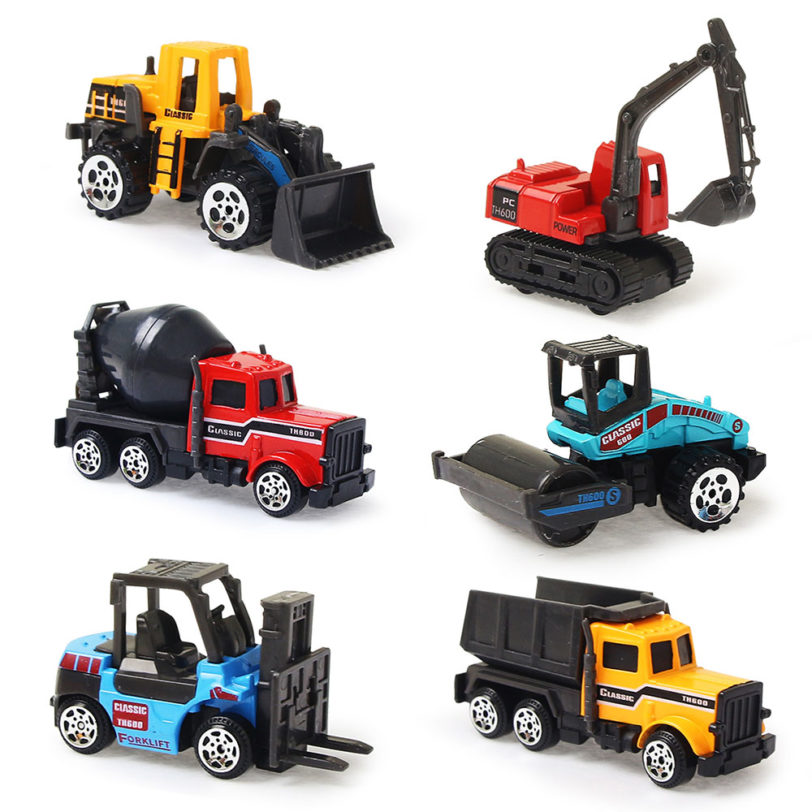 4 Styles Mini Alloy Engineering Car Tractor Toy Dump Truck Classic Model Vehicle Educational Toys for Boys Children - Image 2