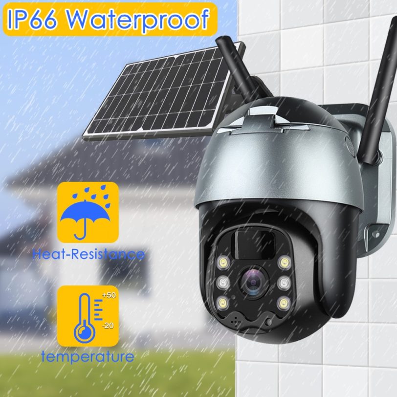 4G Solar IP Camera WiFi Outdoor Video Surveillance Camera PTZ Battery Powered CCTV Security Camera Color Night Vision Waterproof - Image 6