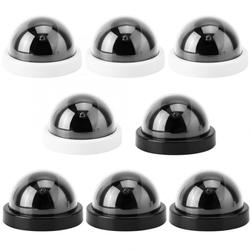 4pcs Dome Simulation Camera CCTV Dummy Fake Security Camera With Flashing Led Light Dummy Fake Dome Camera Hemisphere Camera - Image 5