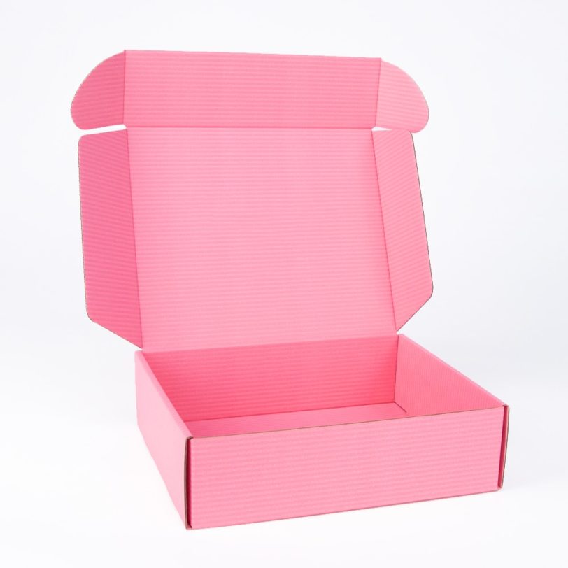 5pcs / 10pcs / pink gift box festival celebration packing box 3-layer corrugated box supports customized size and printing logo - Image 2