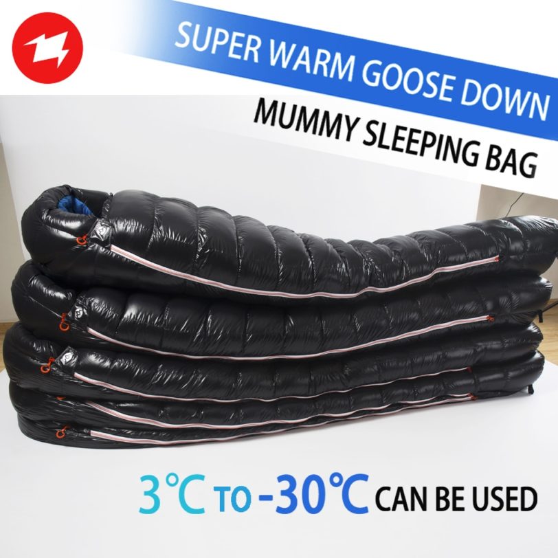 AEGISMAX Offical G1 G2 Outdoor Ultralight Camping Sleeping Bag Goose Down Waterproof Baffle Design Thickening Winter Warm Mummy - Image 6