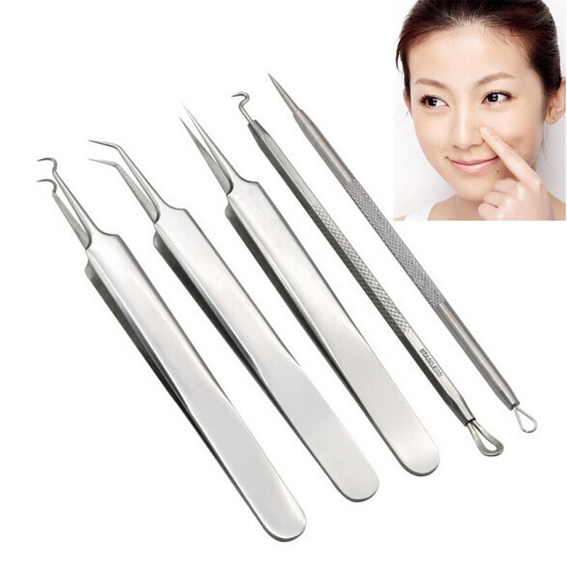 Acne Removal Needle Stainless Steel Pimple Blackhead Remover Tool Blemish Face Skin Care Face Pore Cleaner