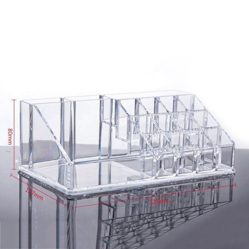 Acrylic Multifunction Makeup Organizer Clear Jewelry Storage Box Lipstick Collection Case Cosmetic Dust-proof Storage Box - Image 3