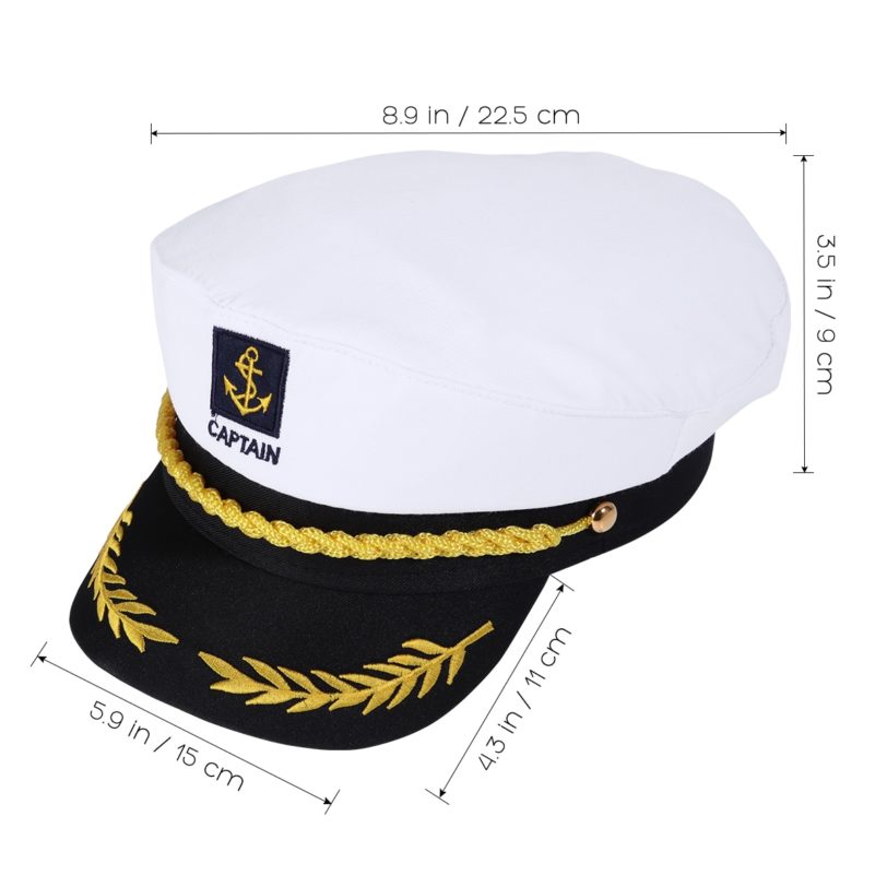 Adult Yacht Military Hats Boat Skipper Ship Sailor Captain Costume Hat adjustable Cap Navy Marine Admiral for Men Women - Image 6