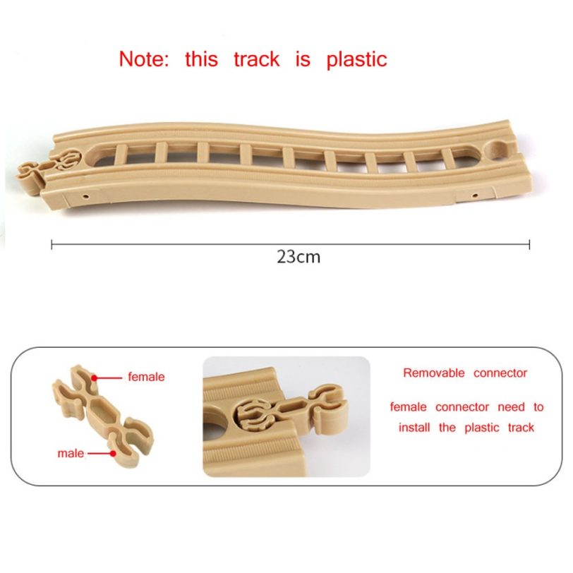 All Kinds Wooden Railway Train Track Accessories Beech Wooden Tracks Set Bridge Parts Fit Biro Brand Train Toys - Image 3