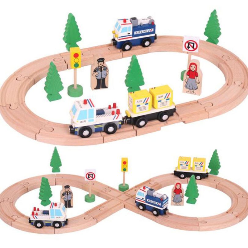 All Kinds Wooden Railway Train Track Accessories Beech Wooden Tracks Set Bridge Parts Fit Biro Brand Train Toys - Image 6