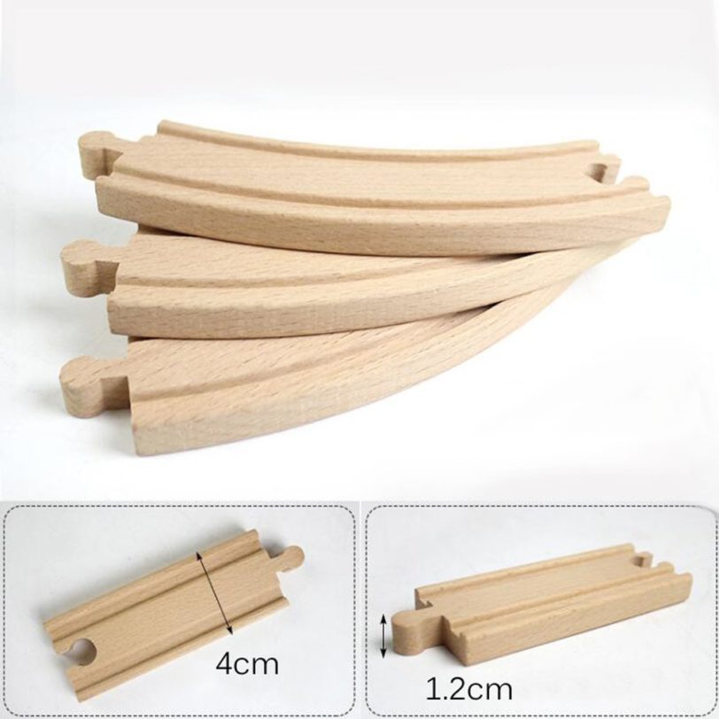 All Kinds Wooden Railway Train Track Accessories Beech Wooden Tracks Set Bridge Parts Fit Biro Brand Train Toys - Image 2