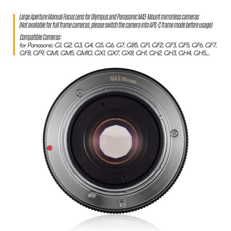 Andoer for Fujifilm FX-Mount Mirrorless Canon EOS Olympus Camera 25mm F1.8 Manual Focus camera Lens Large Aperture Photography - Image 4