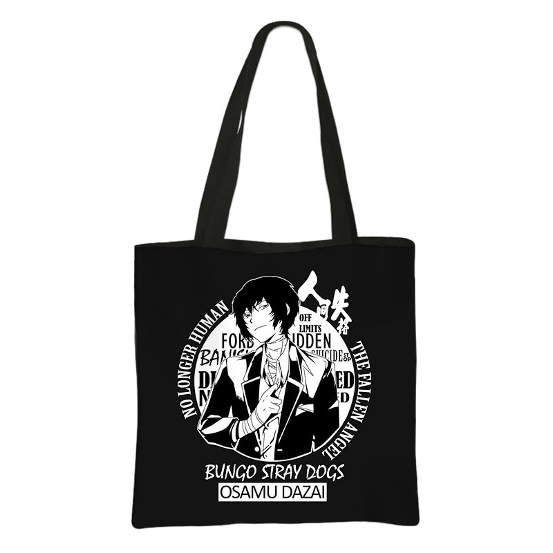 Anime Bungo Stray Dog Shopping Bags Dark Harajuku Goth Style Totes Bag Large Capacity Shoulder Bag