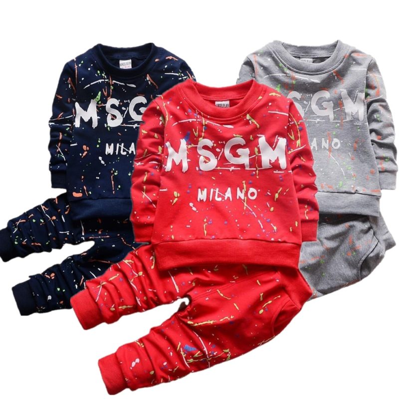 Autumn Winter Children Clothing Boy Girl Keep Warm Long Sleeve Sweaters Pants Fashion Kids Clothes Sports Suit For Boys