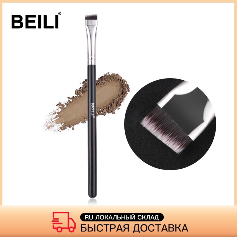 BEILI Black/Pink Eyebrow Makeup Brushes Single Professional Eyeliner Eyelash Concealer Brush Foundation Brushes Make up Tools