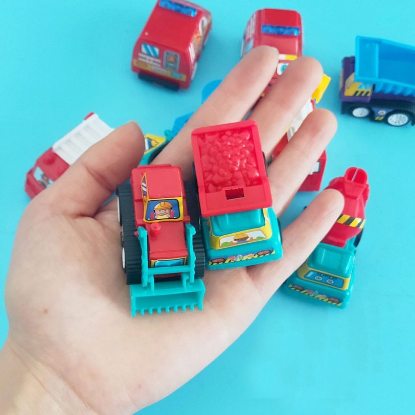 Baby Toy Car 6 Pcs Kids Plastic Mini Diecast Vehicle Children Pull Back Fire Truck Taxi Crocodile Model Car Boys Mechanical Gift - Image 2