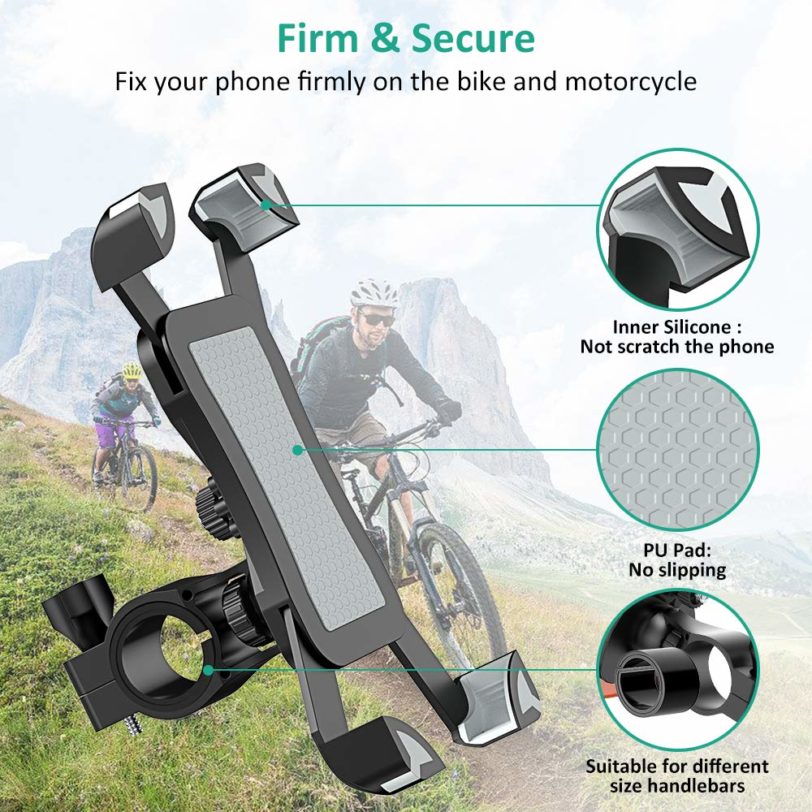 Bicycle Phone Holder Motorcycle Handlebar Cell Phone Mount Strolle Bike Phone Holder Stand for Samsung S10 S9 S8 iPhone X Xiaomi - Image 2