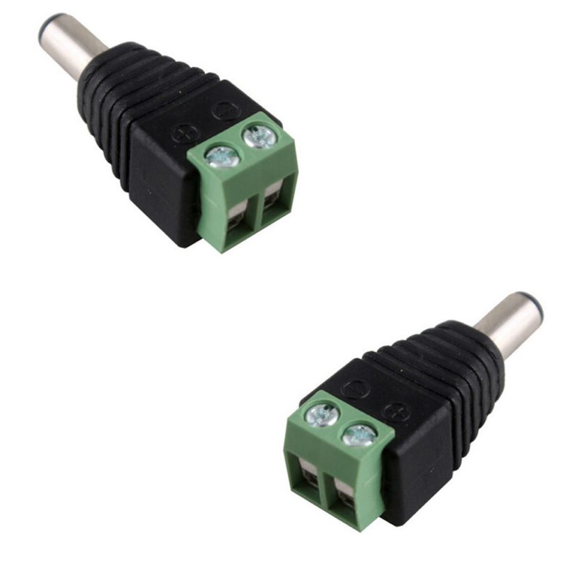 Big sale 100PCS DC Connector CCTV male Plug Adapter Cable UTP Camera Video Balun Connector 5.5 x 2.1mm Free shipping !! - Image 3