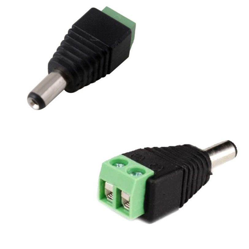 Big sale 100PCS DC Connector CCTV male Plug Adapter Cable UTP Camera Video Balun Connector 5.5 x 2.1mm Free shipping !! - Image 2