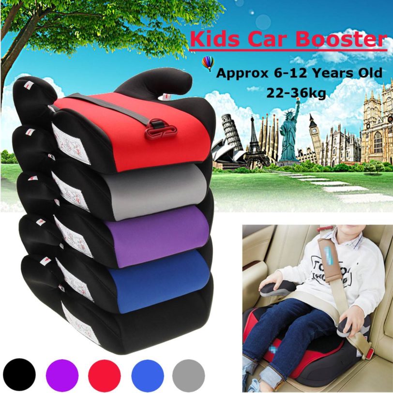 Car Booster Seat Safe Sturdy Kids Children Child Baby Increased Seat Pad Fits 6 12 Years