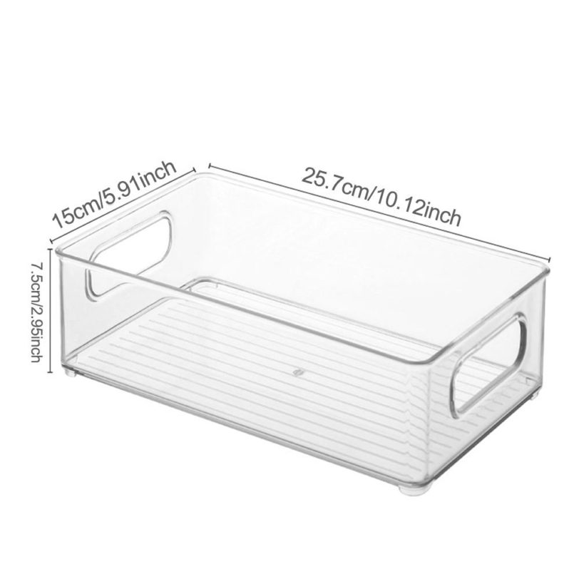 Clear Pantry Organizer Bins Household Plastic Food Storage Basket Box For Kitchen Countertops Cabinets Refrigerator Freezer - Image 5