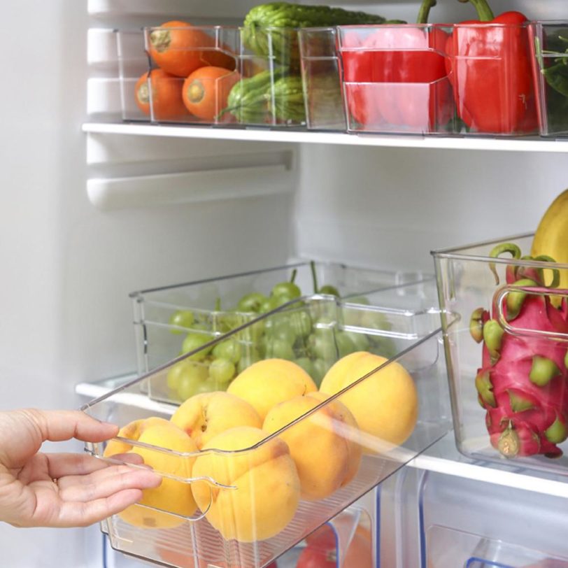 Clear Pantry Organizer Bins Household Plastic Food Storage Basket Box For Kitchen Countertops Cabinets Refrigerator Freezer - Image 2