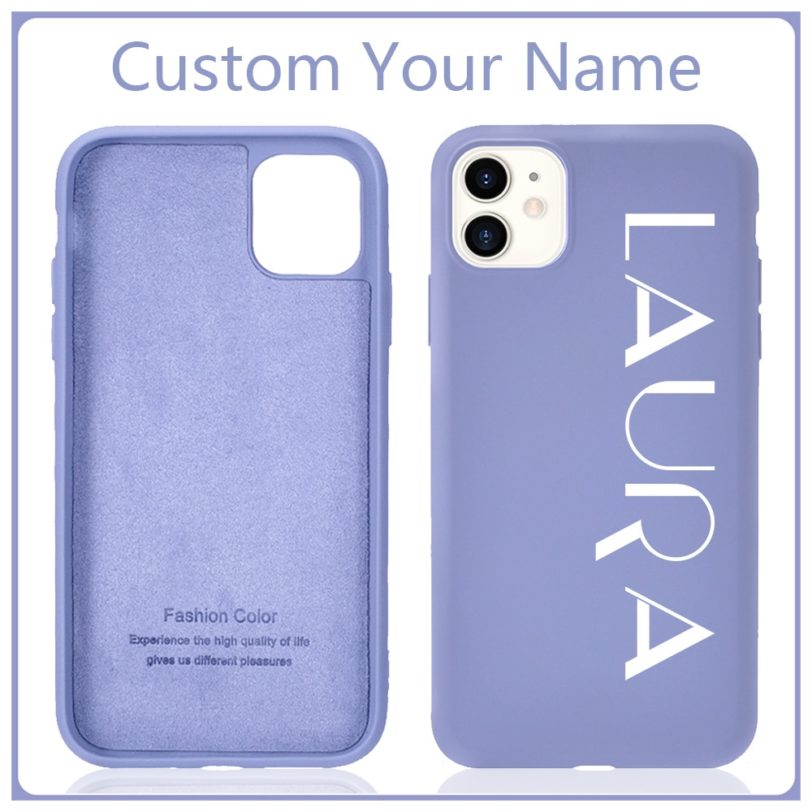 Custom Name for iphone Case 12 Pro Funda 8 Plus SE 2020 Couple Girls Silicone XR Cover for iPhone 11 Coque Pro Max X XS 6 7 Plus - Image 2