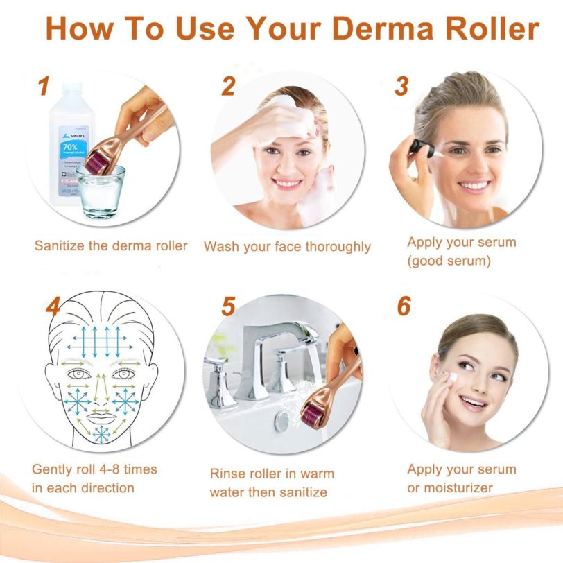 DR Derma Roller Titanium Tips 0.3mm 0.25mm 0.2mm Titanium Mesoroller for Body Face Treatment Micro Needle Mezoroller Dermaroller - Image 3