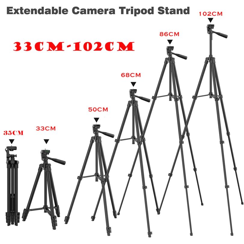 DSLR Flexible Tripod Extendable Travel Lightweight Stand Remote Control For Mobile Cell Phone Mount Camera Gopro Live Youtube - Image 4