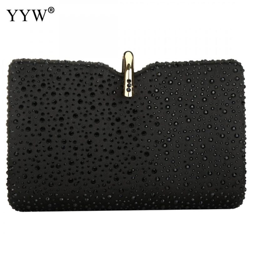 Diamonds Rivet Party Wedding Clutch Bag Women Fashion Evening Clutches Purse Solid Color Chain Bags Female Crossbody Bag - Image 6