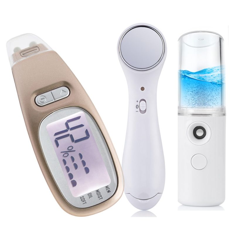 Digital Facial Skin Analyzer Moisture Oil Detection Monitor with Anti Aging Machine Care Massager Face Lift Tool Nano Steamer