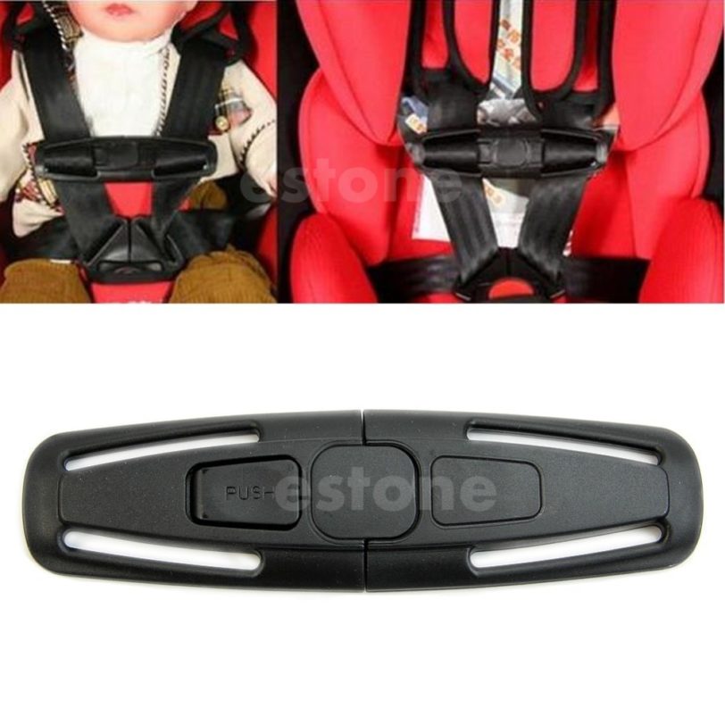 Durable Black Car Baby Safety Seat Strap Belt Harness Chest Child Clip Safe Buckle 1pc