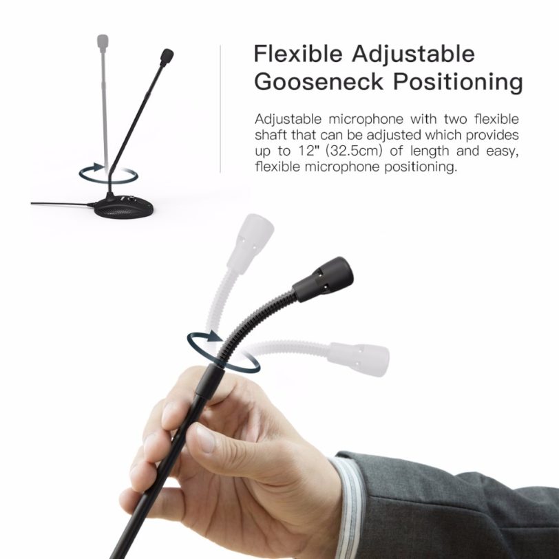 FIFINE Gooseneck Microphone for Teaching Classroom Online Meeting Video Social APP USB suit for PC Laptop Height Adjustable - Image 4