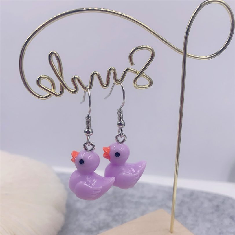 Fashion super cute little yellow duck small earrings for Korean Minimalist Women Gift Earrings Jewelry Wholesale - Image 4