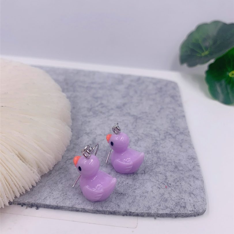 Fashion super cute little yellow duck small earrings for Korean Minimalist Women Gift Earrings Jewelry Wholesale - Image 5